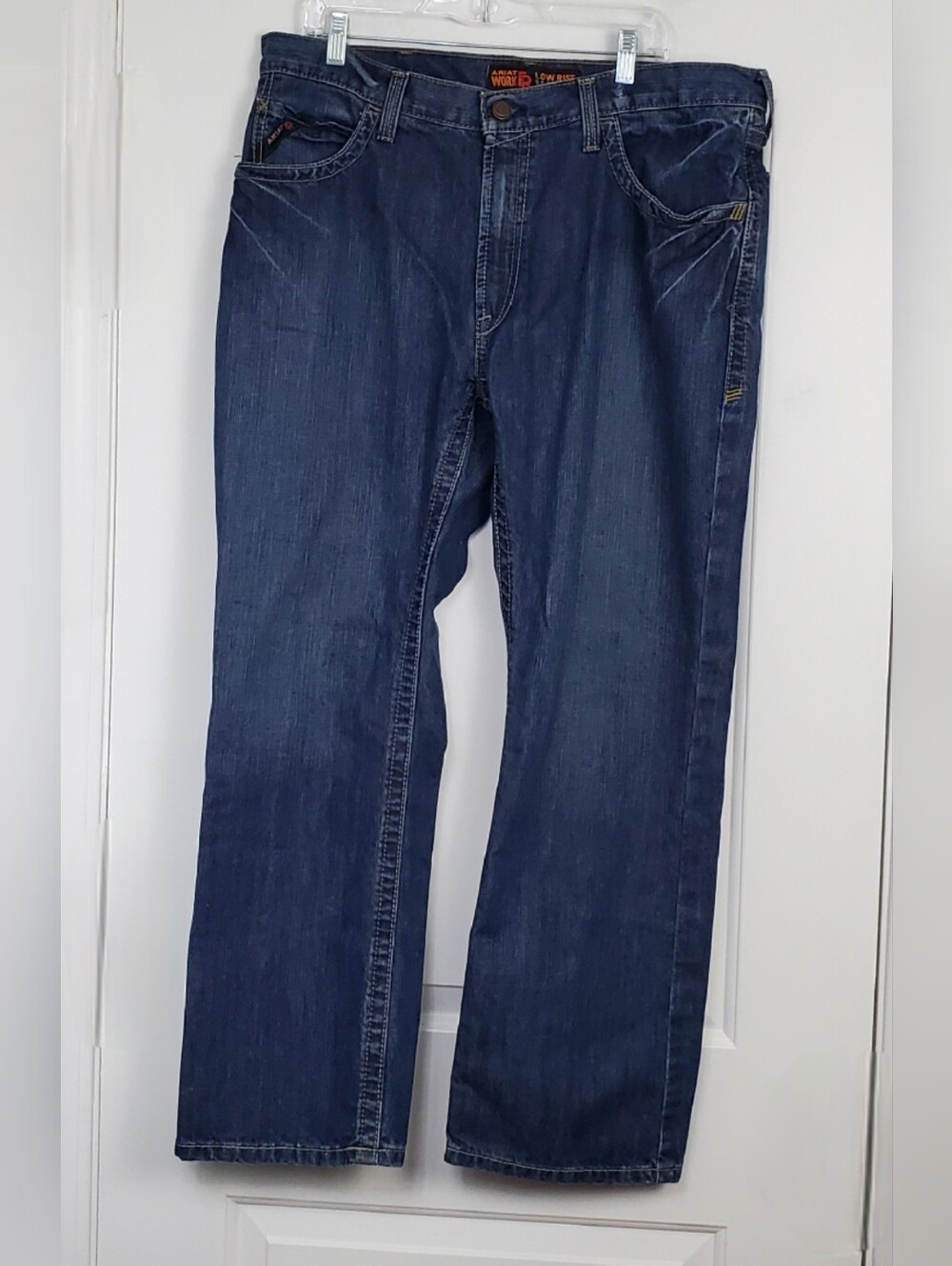Ariat FR Mens M4 Low Rise Boot Cut Flame Resistant Denim Jeans- Size 38 x 30 EUC